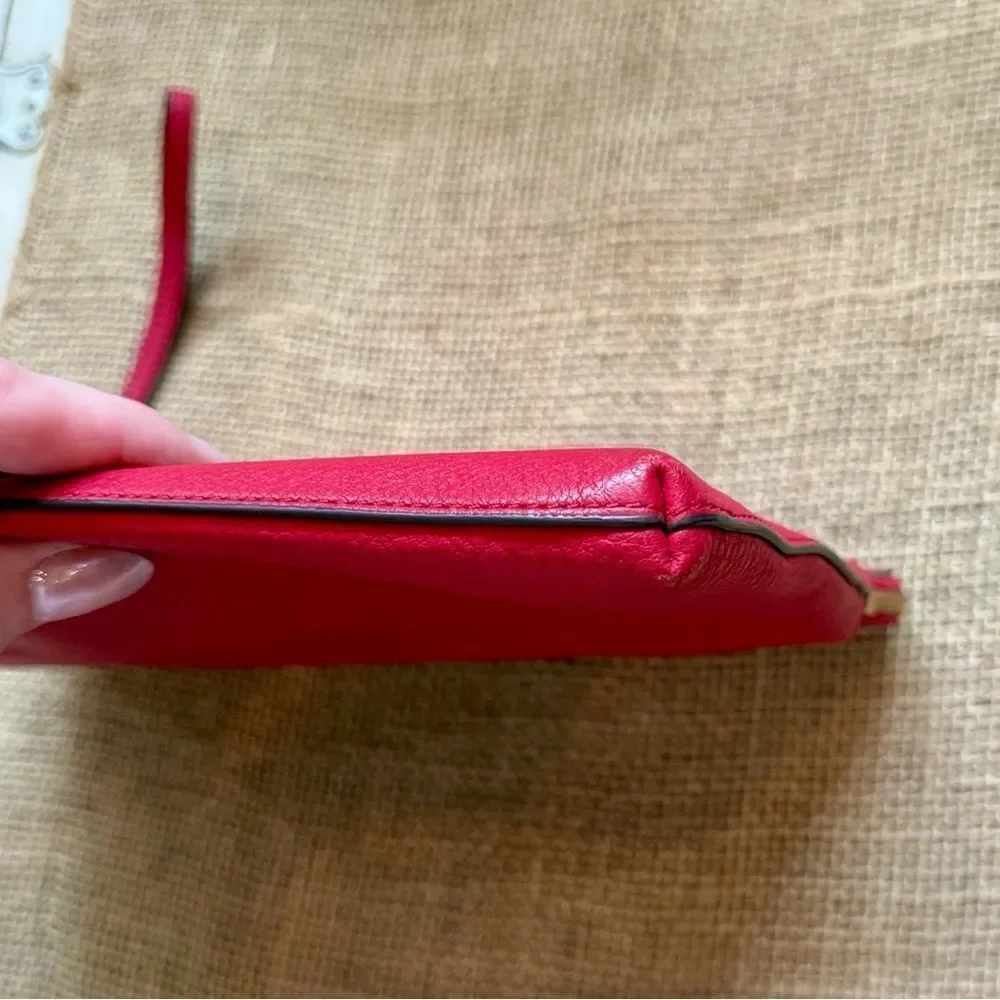 Tory Burch Vibrant Red Wristlet Clutch
